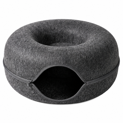 PANIER DE MAISON EN FEUTRE NATUREL POUR CHAT - DONUT4CAT™ Pour toi Mon chat