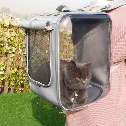 Sac à dos carré de transport spacieux pour chat Pour toi Mon chat