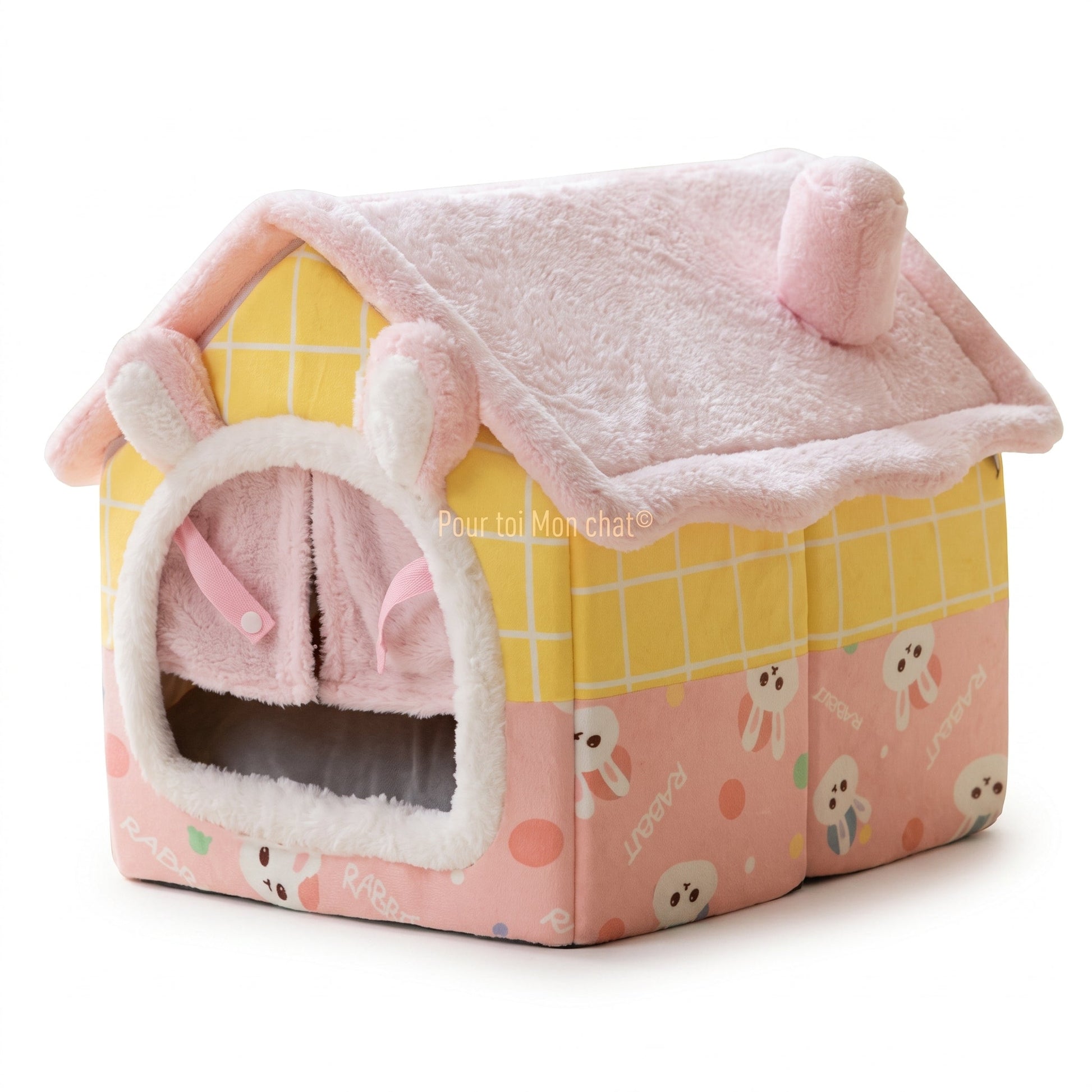 PETITE MAISON EN PELUCHE POUR CHAT – TOITpourCHAT™ Pour toi Mon chat