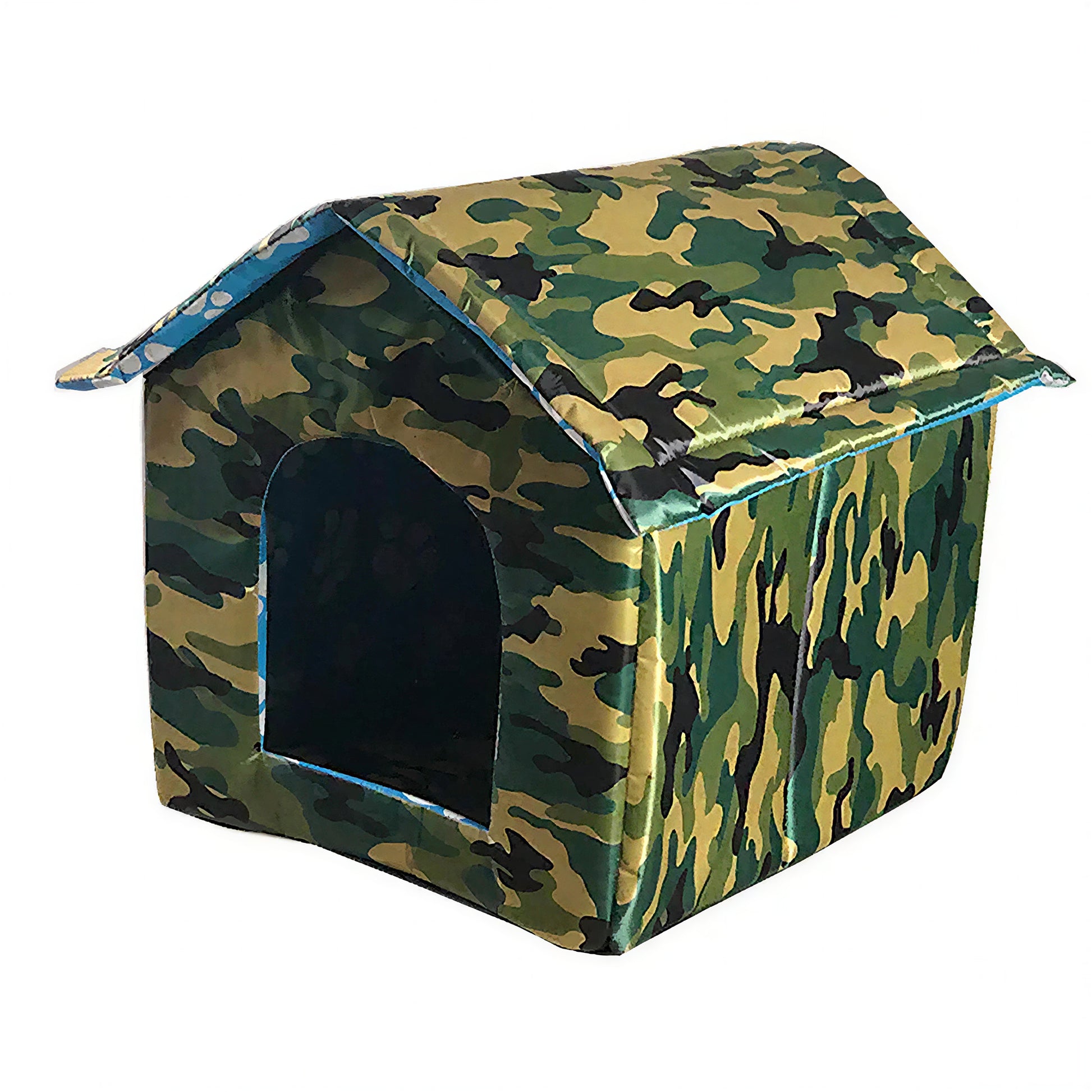 Cabane pour Chat Extérieur Style Maison avec Imprimé Camouflage - vue 2