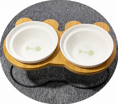 Bols d’alimentation et de boisson en céramique pour chats - MonChatBol™ Pour toi Mon chat