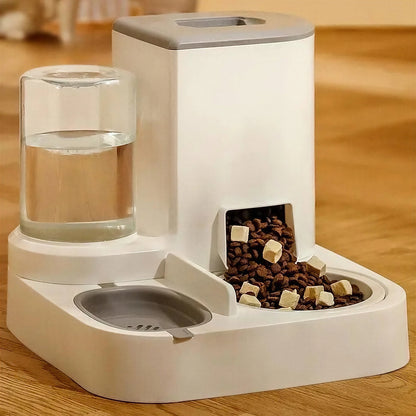 Distributeur Croquettes Chat avec Réserve d'Eau et Bol en Céramique Pour toi Mon chat