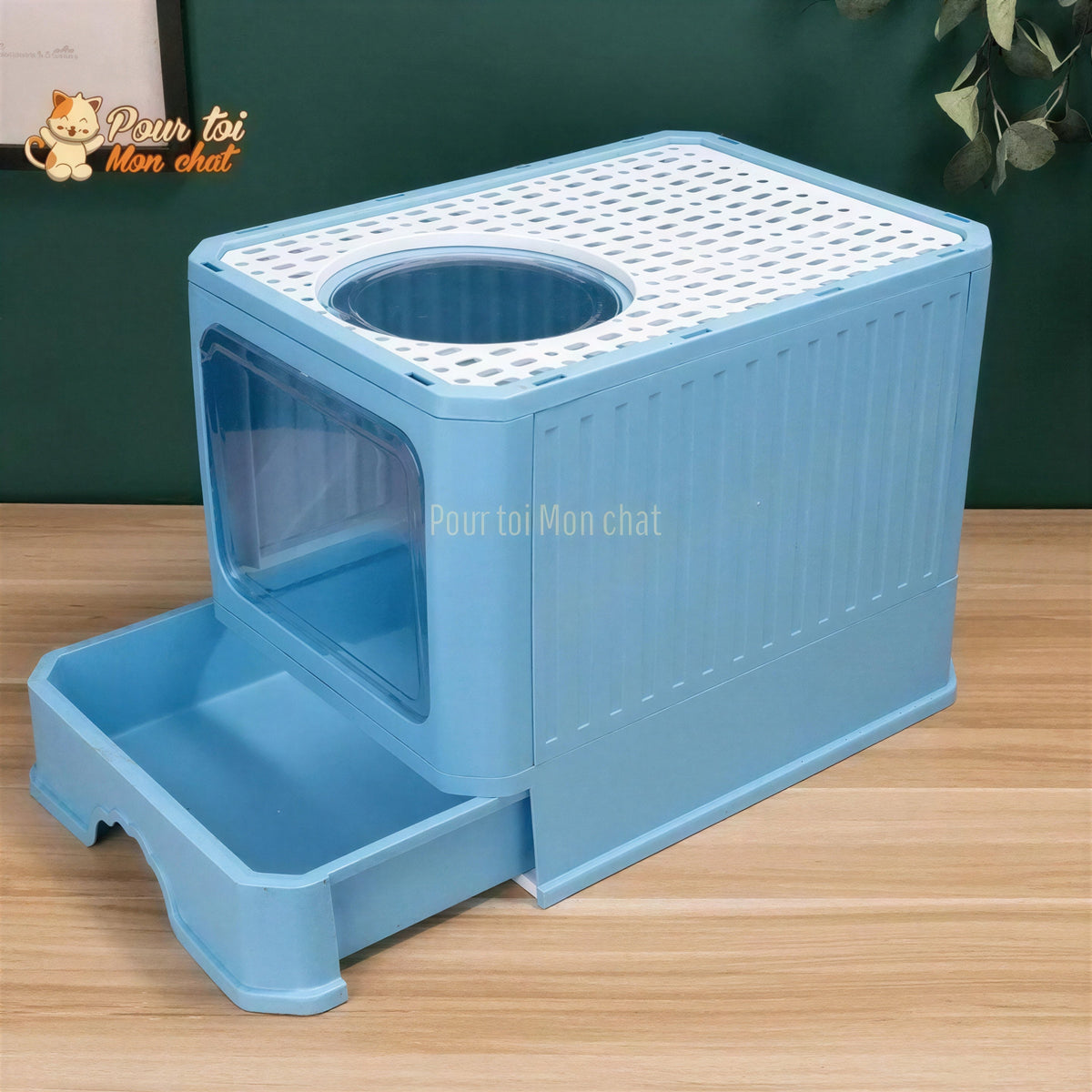 Bac à Litière Élégant et Hygiénique pour chat – LittyKitty4™ Pour toi Mon chat