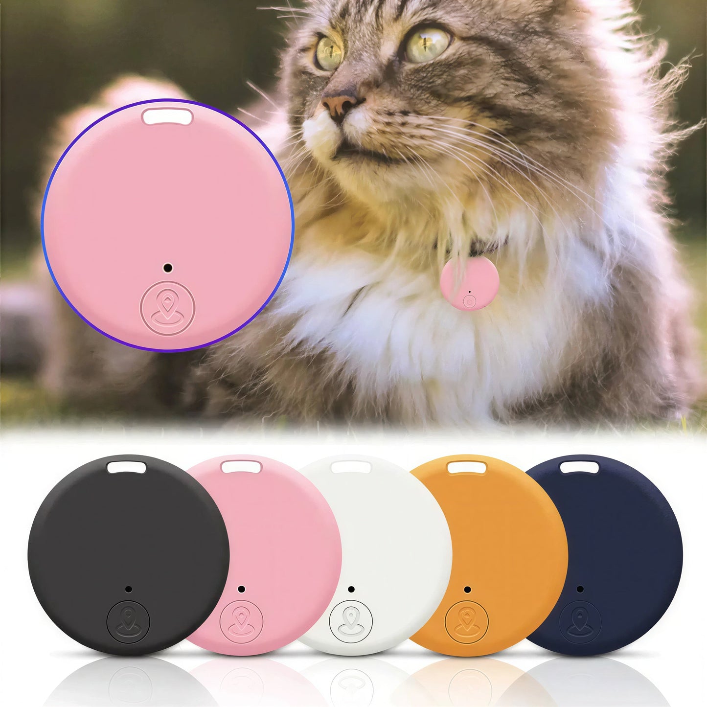 Dispositif GPS anti-perte rond pour chat Pour toi Mon chat