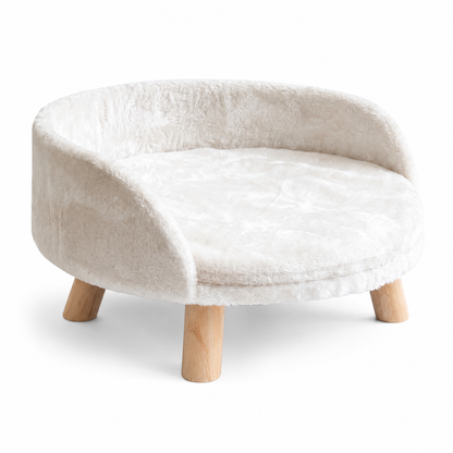 Lit chaud et lavable en laine d'agneau pour chat Pour toi Mon chat