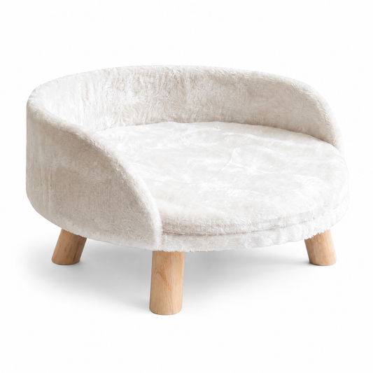 Lit chaud et lavable en laine d'agneau pour chat Pour toi Mon chat