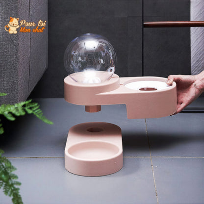 Distributeur d'Eau pour Chat 2 en 1 - Districat™ Pour toi Mon chat