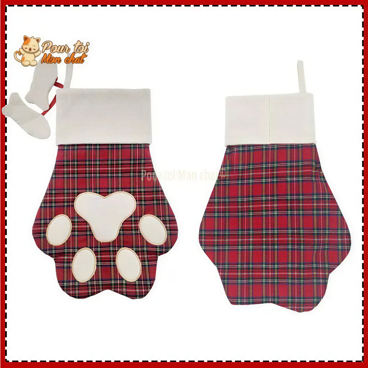 Noël Décors Chat, Chaussettes de Noël - Pour chats - Chat’chaussette’de’Noël™ Pour toi Mon chat