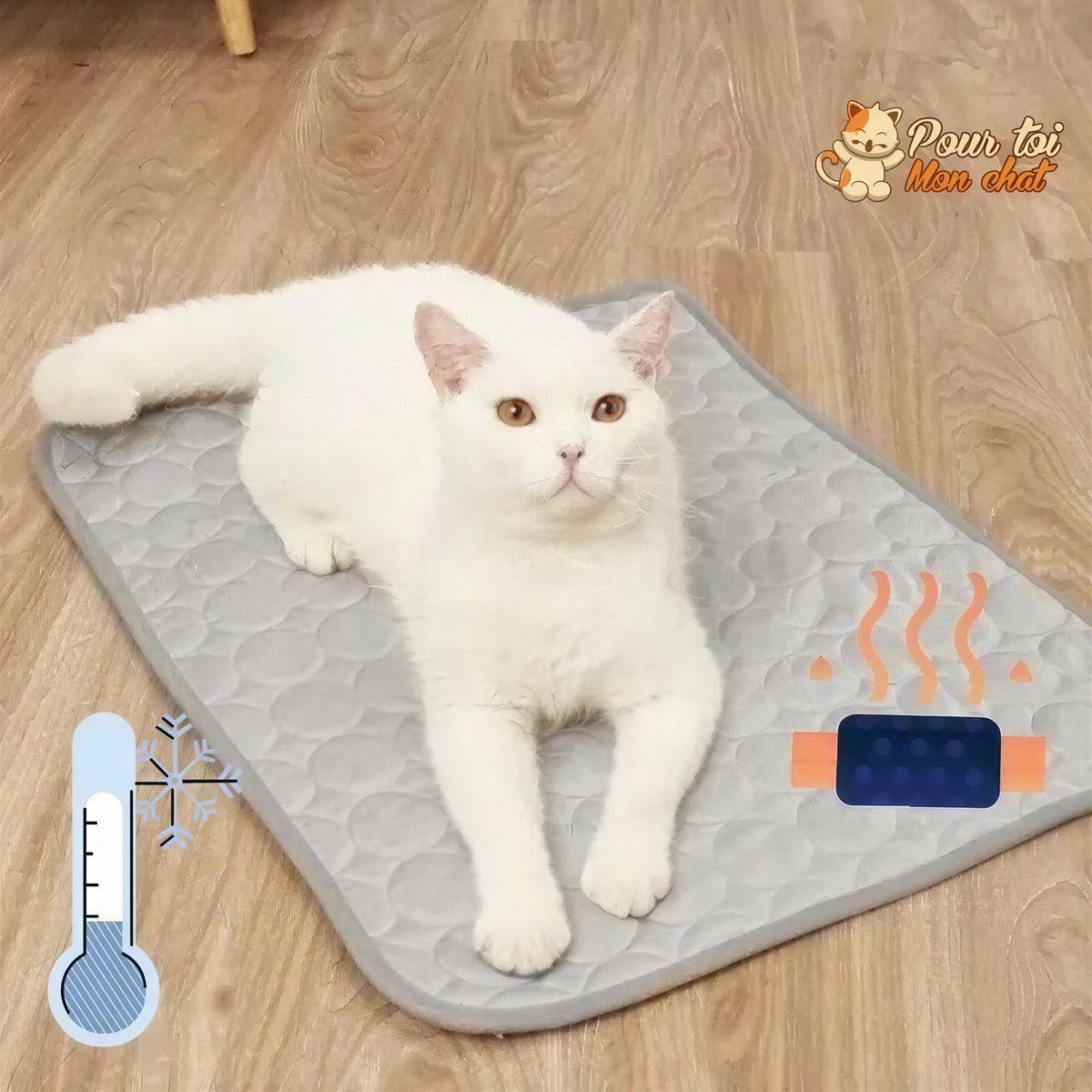 Tapis rafraîchissant & reposant - CHATauFrais™ Pour toi Mon chat