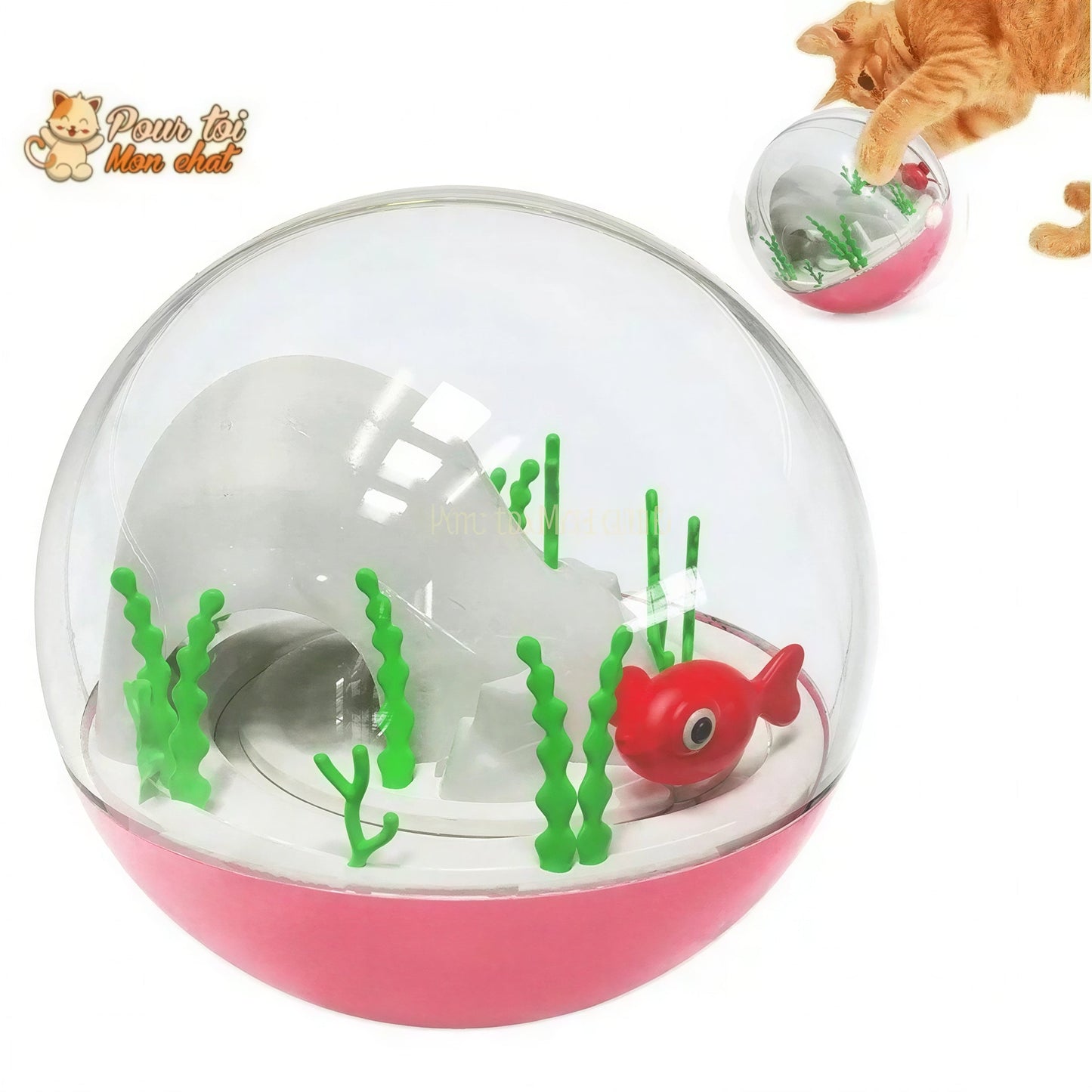 Balle de jeu interactive “aquarium” pour chat - AQUA'CHAT™ Pour toi Mon chat