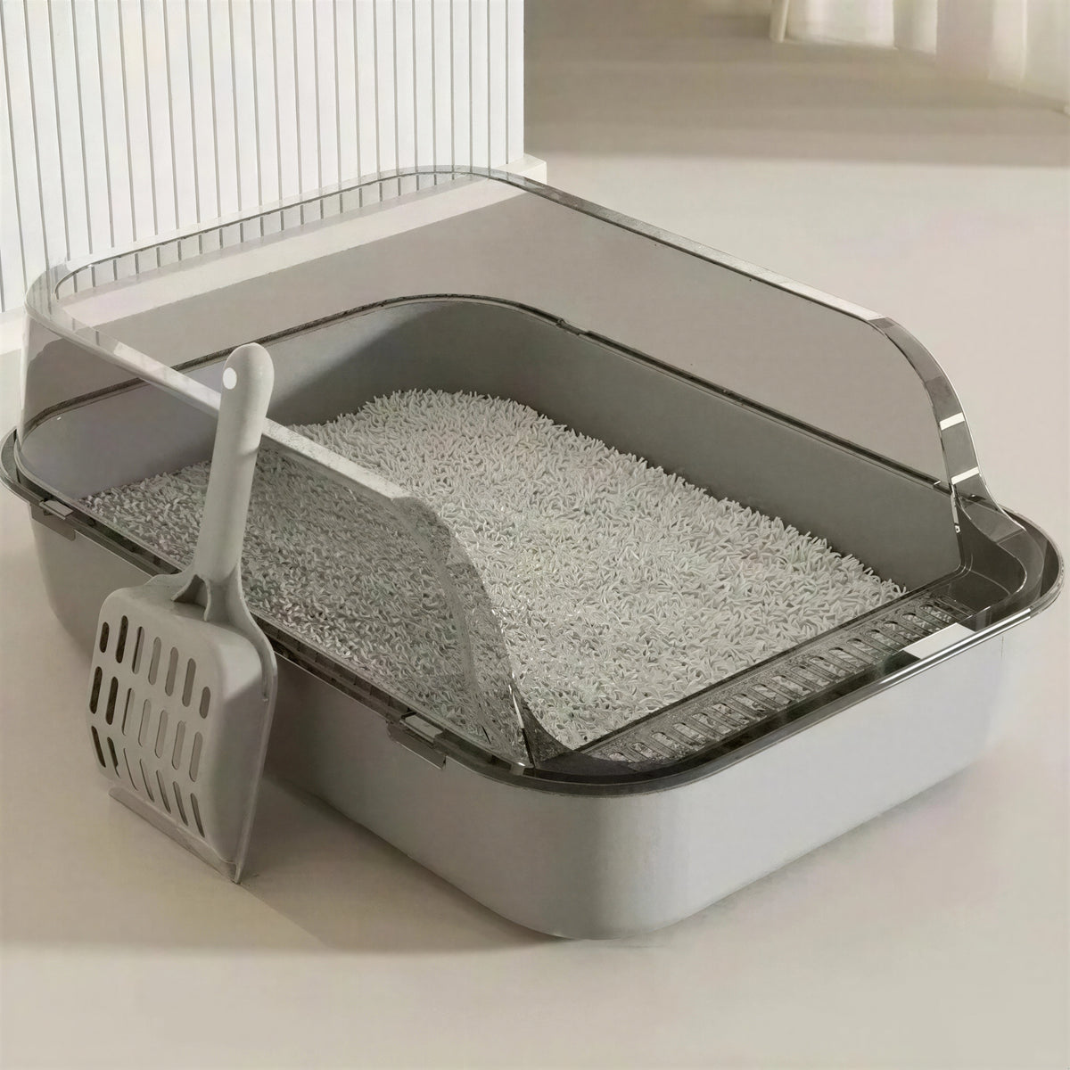 Litière Chaton avec Rebords Anti Éclaboussures en Plastique - vue 4