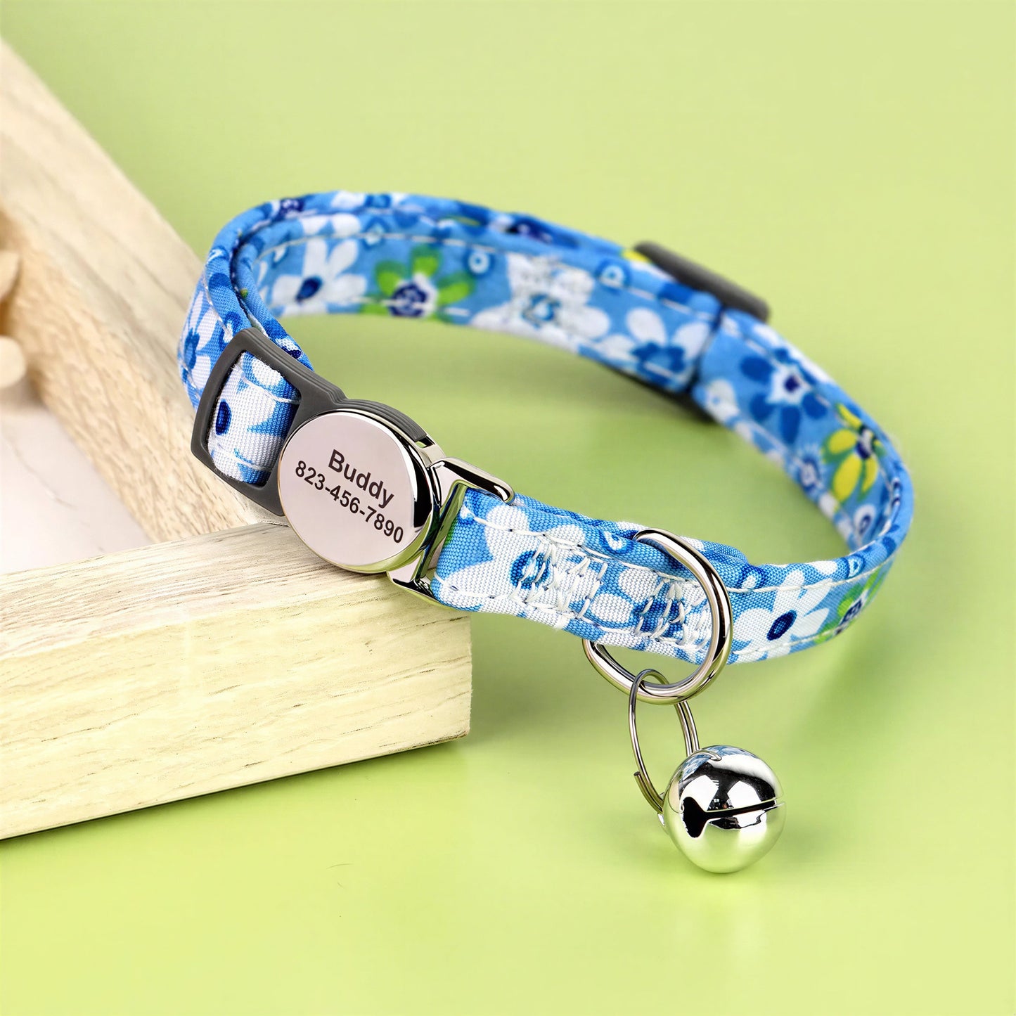Collier personnalisé en nylon avec clochette pour chat Pour toi Mon chat