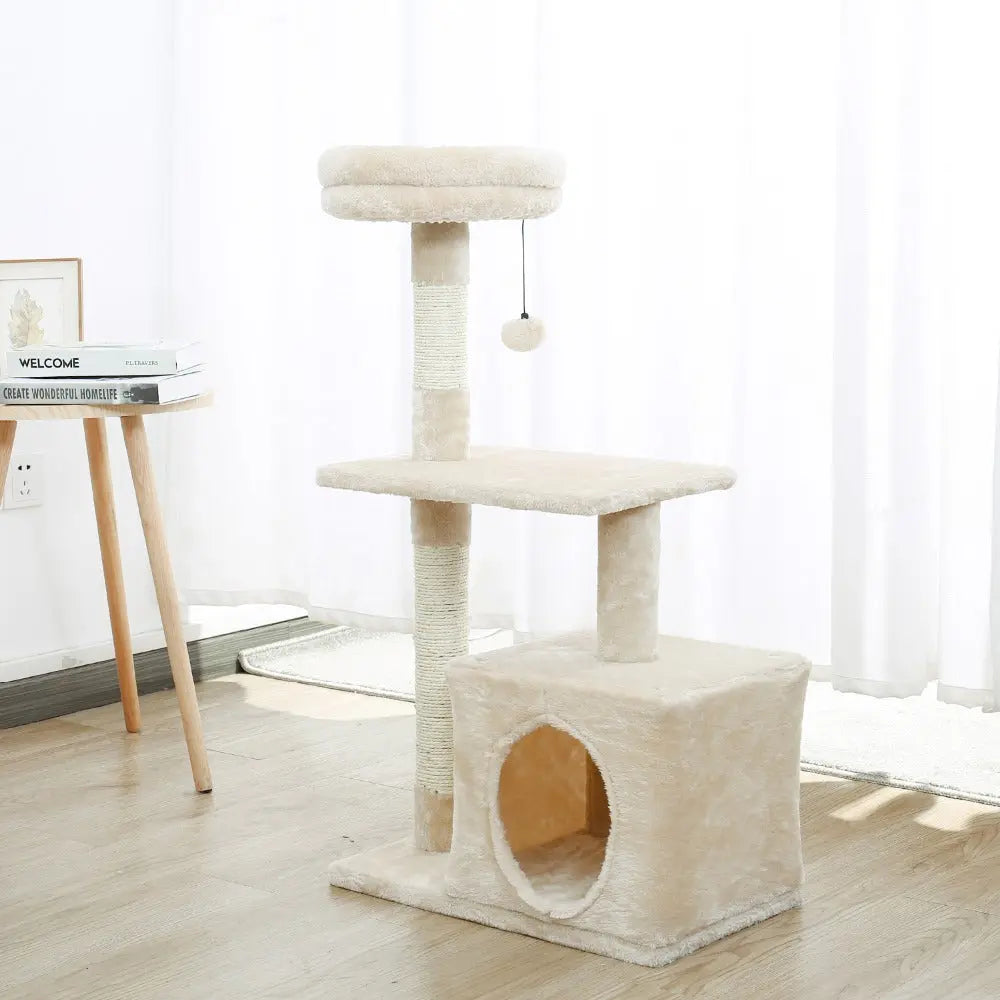 Arbre à chat avec plateforme et boule pendante Pour toi Mon chat
