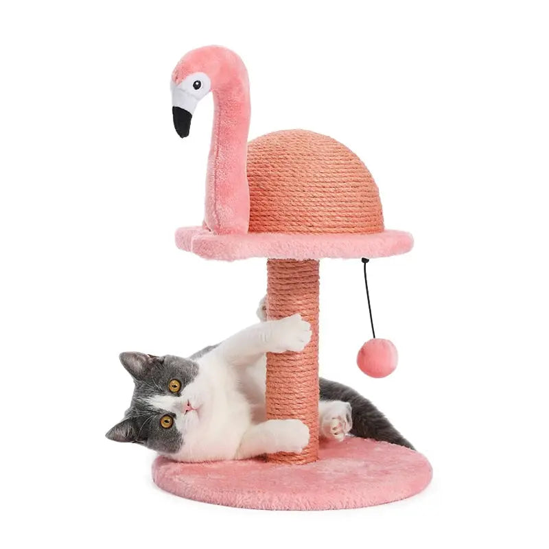 Arbre à chat en forme de flamand rose Pour toi Mon chat