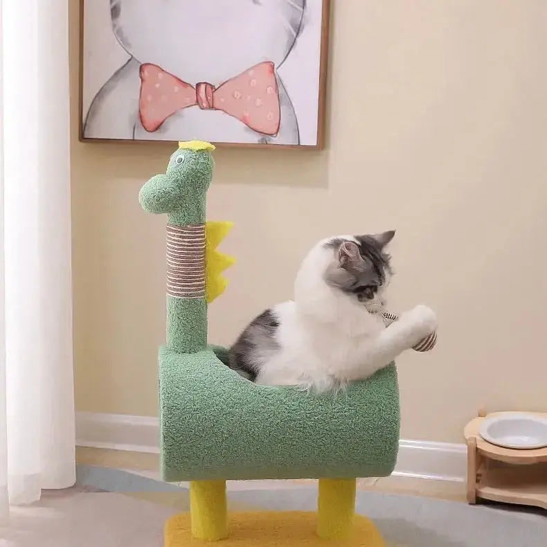 Arbre d'escalade en design de dinosaure pour chat Pour toi Mon chat