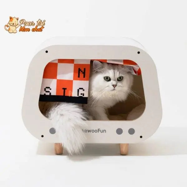 CABANE, LIT, MAISON - POUR CHAT MODERNE EN BOIS - TheRadioChat™ - Pour toi Mon chat