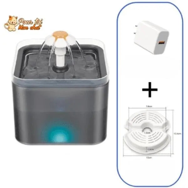 Fontaine à eau pour chats avec éclairage LED - Pour toi Mon chat