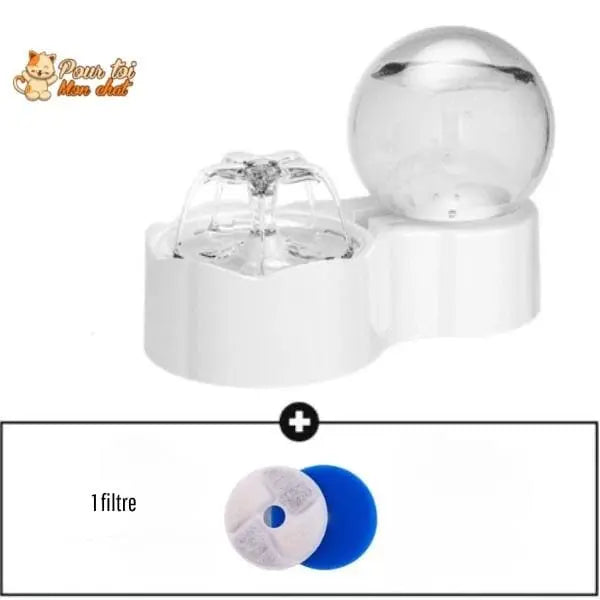 Fontaine pour chat avec pompe à eau silencieuse avec capteur de mouvement - Pour toi Mon chat
