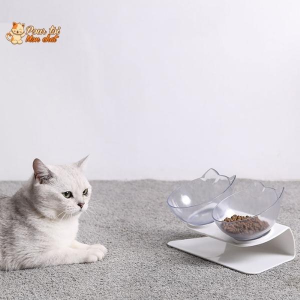 Gamelle Tête de Chat 2 en 1 - Cat'Twin'Bowl™ - Pour toi Mon chat