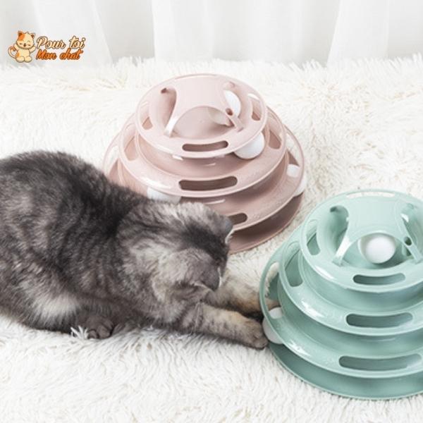 Jouet pour Chat avec Balles - Jeu2pistes™ - Pour toi Mon chat