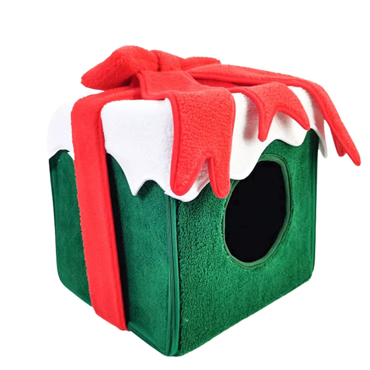 Noël cabane Lit pour Chat et Chien, fermée, doux et confortable - NoëlChatCadeau™ - Pour toi Mon chat