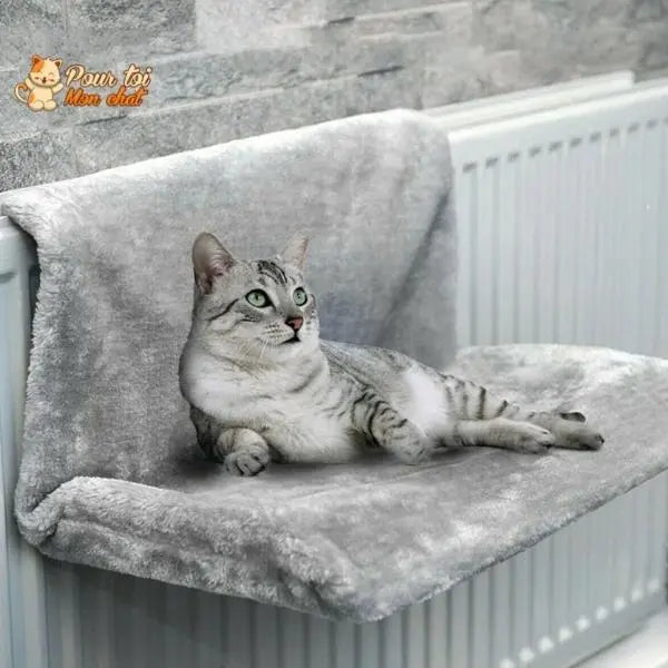 Lit doux pour fenêtre, pied de lit et radiateur - Pour chat - Poz’Hamac™ - Pour toi Mon chat