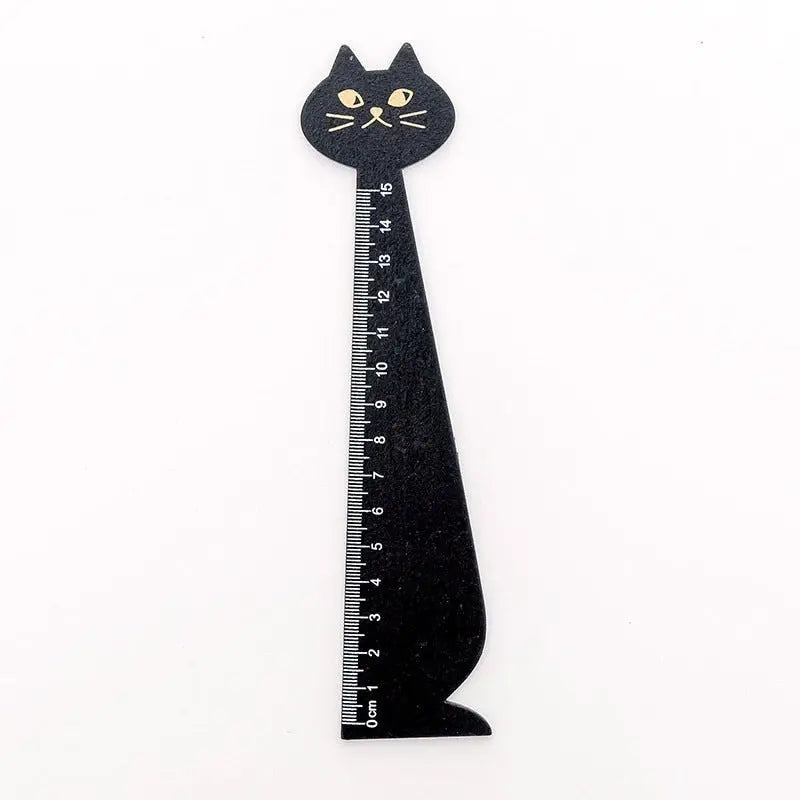 Règle droite en forme de chat mignon en bois Pour toi Mon chat