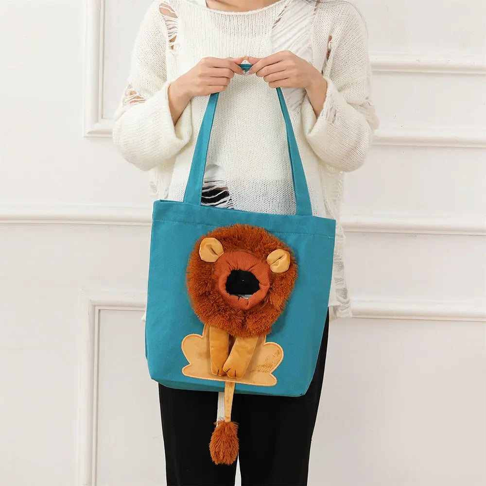 Sac à main portable à design de lion pour chat Pour toi Mon chat