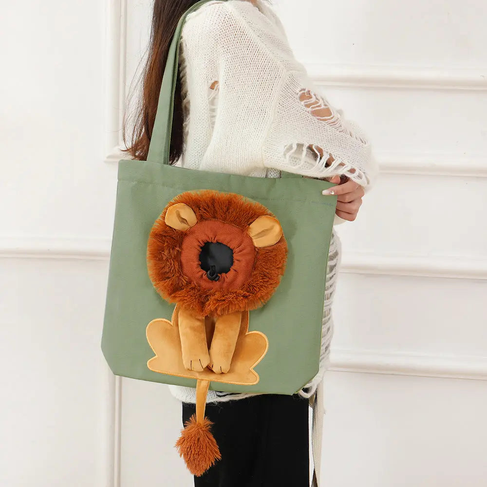 Sac à main portable à design de lion pour chat Pour toi Mon chat