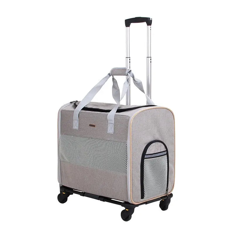 Sac portable télescopique à roulettes pour chat Pour toi Mon chat